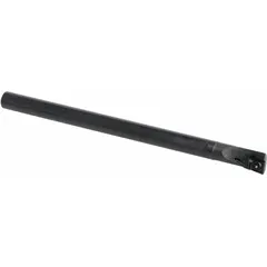 This indexable boring bar features a positive rake geometry and right-hand orientation, designed for internal turning operations such as enlarging holes, achieving precise diameters, and finishing bores. It accepts indexable inserts for efficient chip evacuation and surface finish in metalworking applications.