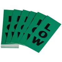 Pipe Marker Label Kit: Low, Green, Black, Fits 8 in and Larger Pipe O.D., 50 Pipe Markers, 50 PK (MPN 176246)