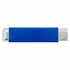 This box cutter features a steel standard tip and plain blade for cutting cardboard, tape, and packaging materials. The aluminum body provides lightweight handling, and the quick-change mechanism allows fast blade replacement. Overall length is 4-1/2 inches. Supplied in a 12-pack.