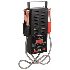 This digital display battery tester is designed for testing 12V batteries. It provides a digital readout of battery condition, suitable for use in automotive, marine, and equipment maintenance applications where verifying 12V battery health is required.