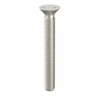 Tamper Resistant Screw: #10-32 Thread Size, 1 1/2 in Lg, Stainless Steel, Plain, Flat, 25 PK (MPN 121955)