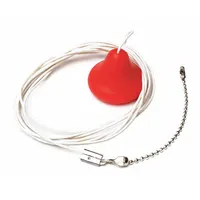 This pull cord station is a patient-call interface for healthcare settings. It features a white finish and a PVC cord. The station type is pullcord, allowing patients to summon assistance by pulling the cord