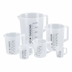 Low Form Plastic Beaker With Handle, Polypropylene, Translucent, 2,000 mL, Non-Sterile