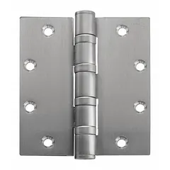 Steel electrified butt hinge with 4 1/2 in leaf height and 1 3/4 in leaf width. Designed for carrying electrical wiring through the hinge to power access-control devices such as electric strikes, magnetic locks, or door-position sensors. Suitable for use on steel doors in commercial and institutional settings where concealed wiring is required.