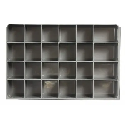 DURHAM MFG 229-95-24-IND Gray Insert for Small Compartmented Boxes - Inserts for Small Compartmented Boxes