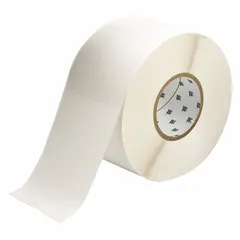 Acrylic permanent adhesive label roll with 1,000 precut labels measuring 4 in x 6 in. Designed for use with IP Series printers for on-demand thermal transfer printing. Suitable for industrial identification and asset tracking applications requiring durable marking.