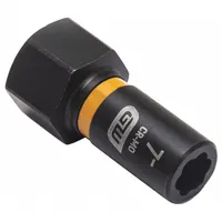 GEARWRENCH Bolt Extractor: 7 mm Socket Size, 7-Point, Std, Black Oxide, Not Tether Capable (MPN 84752)
