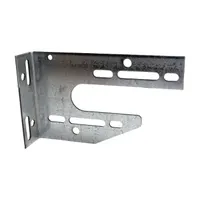 This center-mount bracket supports the roller shaft in garage door systems, guiding the door smoothly along the track. With an overall length of 6 inches, it is suitable for use in residential or commercial garage door applications requiring a center-mounted bearing plate