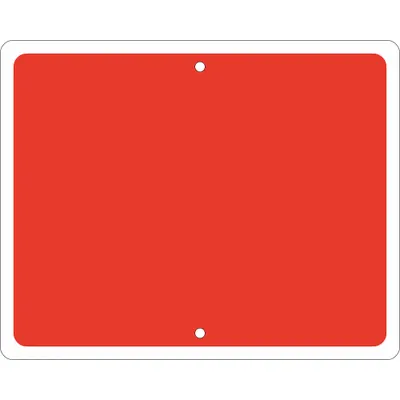 BRADY Blank Railroad Flag Sign, Red, 12 in x 15 in, High Intensity Prismatic - Blank Railroad Flag Signs