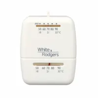 EMERSON Mechanical Cool Only Thermostat: Cool Only, R/Terminal Designations, No Fan Setting, On (MPN 01C21 101S1)