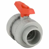 GF PIPING SYSTEMS Manual Two-Way Ball Valve: 2 in Size, CPVC, Straight, Socket x FNPT, Two-Piece (MPN 163375007)
