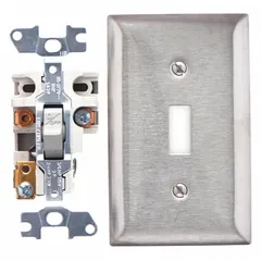 Non-reversing manual motor starter with thermal overload protection for single-pole applications up to 16 A. Features a toggle switch for manual on/off control. Requires one thermal unit (not included) for overload protection. Suitable for controlling and protecting small motors in industrial equipment, conveyors, and pumps.