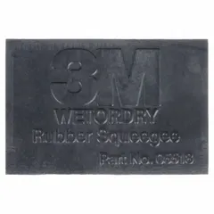 Black rubber squeegee for applying films, tapes, and graphics. Each measures 2 inches by 3 inches. Supplied in a 50-piece pack. Used in sign making, automotive detailing, and industrial bonding to smooth and press materials without scratching.
