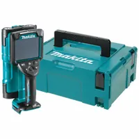 This wall scanner detects hollow block, wood, and live wire or plastic behind surfaces with a detection depth of 3/16 in. Visual indication alerts the user to the presence of these materials. Batteries are required but not included. Suitable for construction, renovation, and electrical work where locating hidden materials is critical