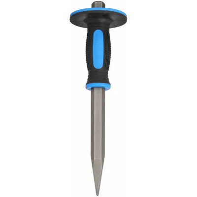 WESTWARD Hand-Guarded Concrete Chisel, 12 in Overall Length, Includes Handguard - Hand-Guarded Concrete Chisels