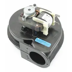 Induced draft blower designed for use in HVAC systems. Creates negative pressure to exhaust combustion gases from furnaces and boilers in residential and light commercial heating applications.