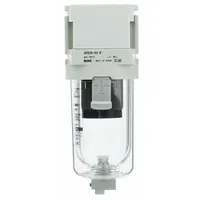SMC Compressed Air Filter: Water Separator, 3/8 in NPT, 0.01 micron, 8.5 cfm, Plastic Bowl, AFD (MPN AFD30-N03-Z-D)