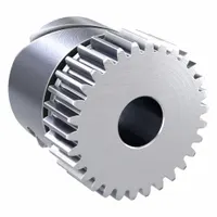 F-Loc Spur Gear: Module m 0.5, 30 Teeth, 5 mm Bore Dia, Stainless Steel, 20° Pressure Angle (MPN SUSF0.5-30)