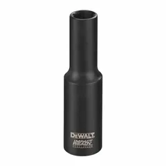 SAE 6-point standard impact socket for use with impact wrenches. 1/2-inch drive, 1-1/8-inch socket size, 3-inch overall length. Black oxide finish. Suitable for fastening and loosening nuts and bolts in automotive, construction, and industrial applications.