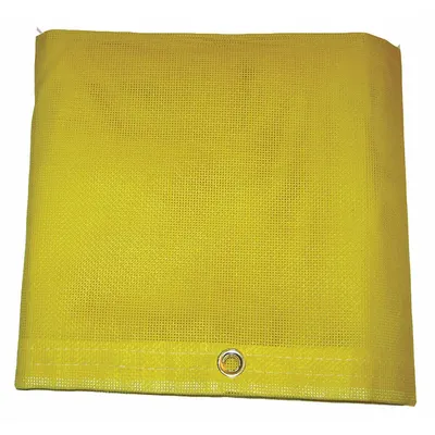 MAURITZON Mesh Tarp, 11.5 ft x 13.58 ft, Yellow, PVC Coated Vinyl, 10 oz/sq yd - Mesh Tarps