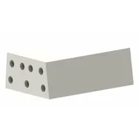 Enamel-finished space connector for LED light bars. Measures 4 2/3 inches long, 1 1/6 inches wide, and 1/3 inch high. Used to join LED light bars in linear lighting installations