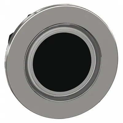 SCHNEIDER Flush Push Button: 30 mm Mounting Size, Metallic - Illuminated Flush-Mount Push-Button Operators