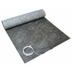 This electric underfloor heating system operates on 240V AC and has an overall length of 20 ft. It includes a 20 in lead wire and is intended for use with the UWG4-4999 control unit. Thermostat not included. Suitable for radiant floor heating in residential or light commercial spaces.