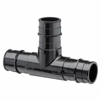 This ZURN expansion polymer barbed tube tee fitting features three 1 1/2 in ID barbed connections for use with PEX tubing. Designed for expansion PEX connection methods, it is suitable for branching or combining flow in plumbing systems
