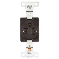 BRYANT Receptacle: Single, 6-15, Brown, 250V AC, 15 A, 2 Pole / 3 Wire (MPN 5661)