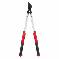 This lopper features a steel blade with a 2-inch cutting capacity and an overall length of 12.87 inches. The aluminum handle reduces weight while the cushioned grip provides comfort during use. Suitable for pruning branches and limbs in landscaping and garden maintenance.