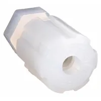 This PARGRIP compression fitting plug is made of PFA and features a 1/4 in outer diameter. It is designed to seal unused ports in tubing systems, maintaining leak-free integrity in high-purity fluid handling applications. The fitting is FDA approved for material purity compliance