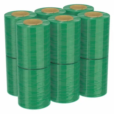 GOODWRAPPERS Handle with Brake Stretch Wrap, Light Green, 5 in x 650 ft, 12 Pack