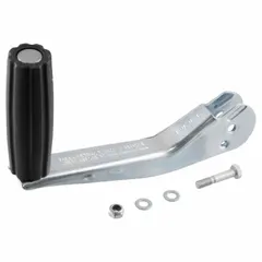 This mounting hardware kit is designed for A-frame trailer jacks. It includes the necessary fasteners and components to replace worn or missing jack handles and hardware, ensuring secure trailer support during loading or storage.