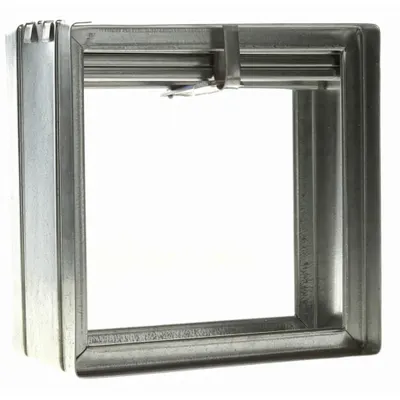 Dayton 7.75"H-W 3.7"L Square Gravity Fire Dampr: Static, 7 3/4 in H, 7 3/4 in W - Rectangular Fire Dampers