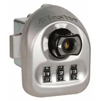 MASTER LOCK Multiuse Lock: Zinc, Keyed/Combo, Satin, Black/Silver, 3670-01