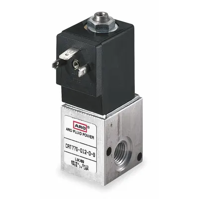 ARO Solenoid Air Control Valve: CAT, Three-Way / Two-Position, 24V DC - ARO CAT Series Solenoid-Operated Inline Air Control Valves