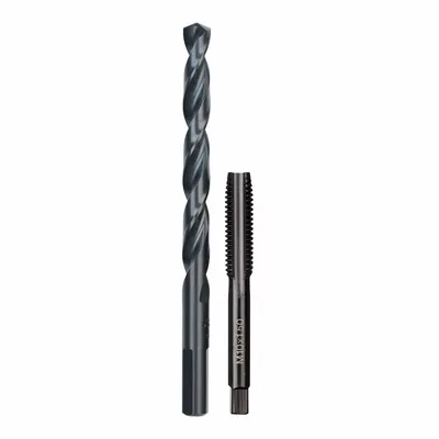 MILWAUKEE 49-57-5554 M10x1.5 Plug Tap and Letter R Drill Bit Set, 2-Piece - Drill Bit & Hand Tap Sets