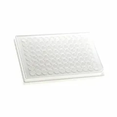 96-well assay plate made of white polystyrene with round wells. Each well has a 0.34 mL volume and 6.9 mm diameter. Sterile and RNase/DNase free. Suitable for high-throughput screening, ELISA, and cell-based assays.