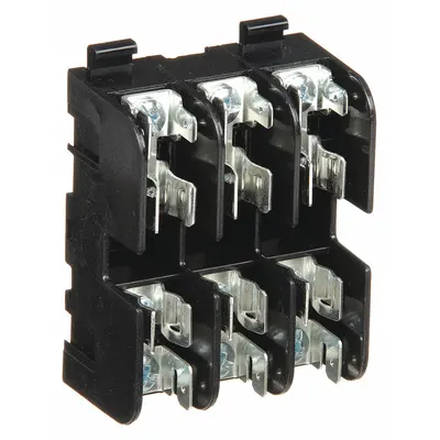MERSEN Fuse Block: Open Block Design, 3 Pole, 600 V AC, Quick Connect/Screw - Fuse Blocks for UL Class G Fuses