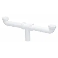 APPROVED VENDOR Center Outlet: Plastic, White, 1 1/2 in Nominal Pipe Size, 16 in Overall Lg, Slip (MPN 35393)