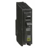 SQUARE D Miniature Circuit Breaker: 10 A, 120/240V AC, Single Phase, 10kA at 120/240V AC, 1 Poles (MPN QO110)