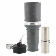 Female plug from the 49 Series with crimp tube termination, rated 1000V AC and 1009A. Gray finish. Used for single-pole inline connections in high-current industrial applications such as power distribution and welding equipment.