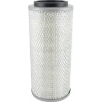 Round/oval engine air filter with axial seal and 7/16 in inside diameter. Designed for use in Fendt vehicles as a direct replacement filter. Ensures clean air intake for engine performance