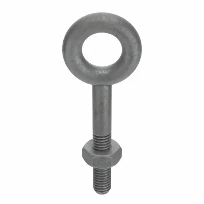 KEN FORGING Machinery Eye Bolt: Without Shoulder, Steel, Galvanized, 1/2"-13 Thread Size - Machinery Eye Bolts without Shoulder