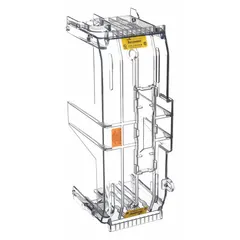 This non-indicating fuse block cover is designed for J fuse class applications and is compatible with the JM fuse series. Rated for 600 V AC and a current range of 201 A to 400 A, it provides a protective enclosure for fuse blocks in industrial electrical panels without visual fuse status indication.