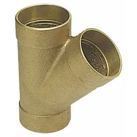 This bronze sweat fitting tee is designed for drain, waste, and vent (DWV) systems, joining three copper or bronze tube branches at a 90-degree angle. With 4 in CTS cup x cup x cup connections, it provides reliable flow direction changes in plumbing applications