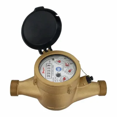 Dwyer Water Meter: Flow Meter, Water, Electromagnetic, Brass, 1 1/2 in NPT - Inline Multijet Flowmeters