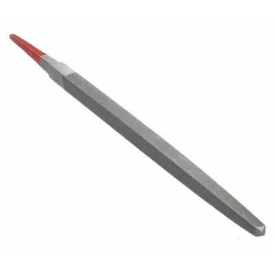 SIMONDS Machinists File: Square, Double-Cut, Safe Edge Cut, Smooth Cut, 6 in Lg without Tang - Double-Cut Square Files