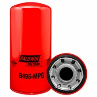 Spin-on oil filter for Detroit engines. Features a 1 5/8"-12 thread size and 9 15/16 in overall height. Includes integral gasket and uses cellulose media material. Suitable for removing contaminants from engine oil in heavy-duty applications