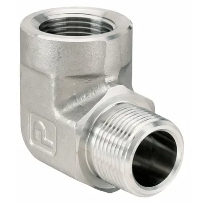 PARKER Metal Pipe Elbow: 90° Elbow, 316 Stainless Steel, 3/4 in x 3/4 in, 3,500 psi - Extreme Pressure Instrumentation Pipe Fittings